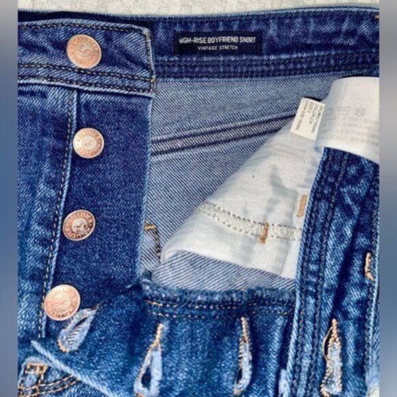 Women’s‎ Hollister high rise boyfriend distressed cut off jean shorts size W26 - Picture 5 of 16